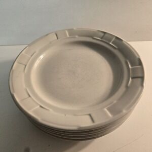 Longaberger Set Of 5 Woven Traditions Salad Dessert Plates  Ivory  White  USA